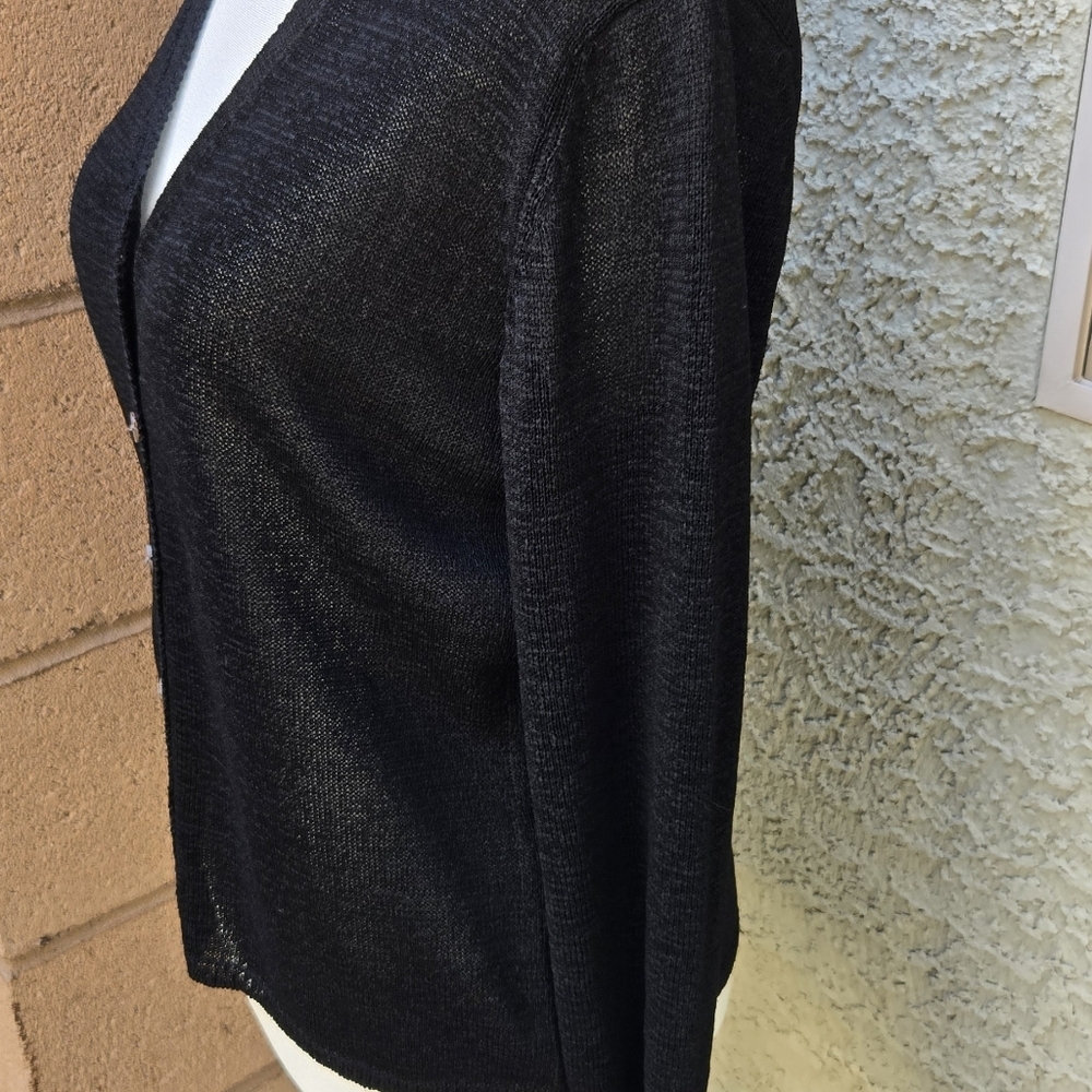 St Michael From Marks & Spencer Women’s Black V-Neck Button Cardigan Sweater - Picture 5 of 7